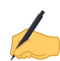 Writing Hand Joypixels Sticker - Writing Hand Joypixels Human Hand Holding A Pen Stickers