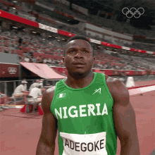 Staring Enoch Olaoluwa Adegoke GIF - Staring Enoch Olaoluwa Adegoke Nigeria Track And Field Team GIFs