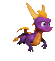 Spyro The Dragon Purple Dragon Sticker - Spyro The Dragon Purple Dragon Running Stickers