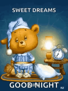 Sleepy Bear Goodnight GIF - Sleepy Bear Goodnight Sparkle GIFs