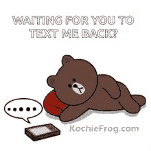 Cute Waiting For Your Text GIF - Cute Waiting For Your Text Text Back GIFs