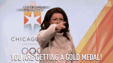 You Are Getting A Gold Medal Olympics GIF - You Are Getting A Gold Medal Olympics Chicago GIFs