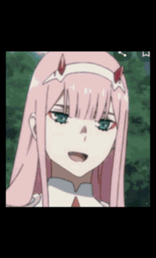 Anime Pink Hair GIF - Anime Pink Hair Zero Two GIFs
