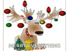 merry christmas reindeer lights