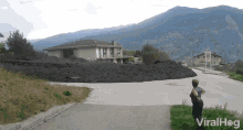 viralhog over flow mud gravel flow landslide