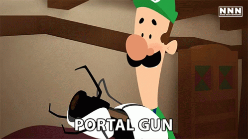 mario with a portal gun game