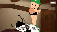 Portal Gun Luigi GIF - Portal Gun Luigi Jeff Schweikart GIFs