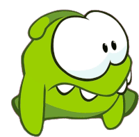 Jaw Dropped Om Nom Sticker - Jaw Dropped Om Nom Om Nom And Cut The Rope Stickers