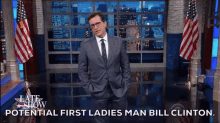 Ladies Man GIF - Stephen Colbert First Ladies Man Bill Clinton GIFs
