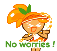 Waving Orange Girl Sticker - Waving Orange Girl No Worries Stickers