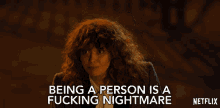 Being A Person Is A Fucking Nightmare Nadia Vulvokov GIF - Being A Person Is A Fucking Nightmare Nadia Vulvokov Russian Doll GIFs