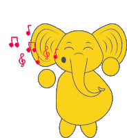 Yellowfant Elephant Sticker - Yellowfant Elephant Dance Stickers