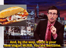 The Daily Show Mcrib GIF - The Daily Show Mcrib Mcdonalds GIFs