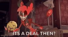 Its A Deal Then Alastor Cookie GIF - Its A Deal Then Alastor Cookie GIFs