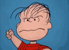 angry animated linus cute kid