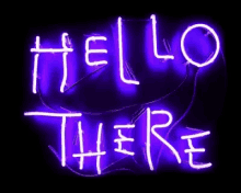 hello there hell here neon light neon sign