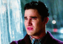 Glee Blaine Anderson GIF - Glee Blaine Anderson Crying GIFs