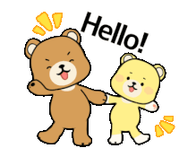Hello Bear Sticker - Hello Bear Cute Stickers