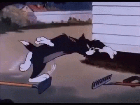 Tom And Jerry Rake GIF - Tom And Jerry Tom Rake - Discover & Share GIFs