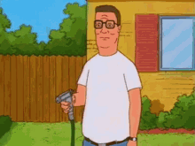 king of the hill hank hank hill water hose shoot me