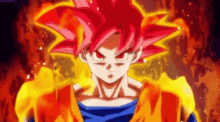 Super Saiyan God Fire GIF - Super Saiyan God Fire Flame GIFs