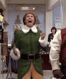 omg elf will ferrell excited