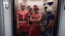took to the streets of nyc elevator friends reindeer menorah