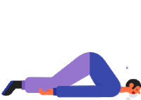 Sleepy Boy Sticker - Best Friends Forever Long Legs Purple Pants Stickers