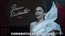 Congratulations Guys Im So Excited GIF - Congratulations Guys Im So Excited Emily Cooper GIFs