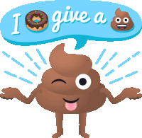 I Dont Give A Shit Happy Poo Sticker - I Dont Give A Shit Happy Poo Joypixels Stickers