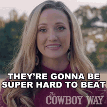Theyre Gonna Be Super Hard To Beat Misty Harris GIF - Theyre Gonna Be Super Hard To Beat Misty Harris The Cowboy Way GIFs