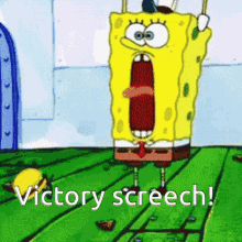 spongebob victory screech shout