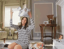 Tossing Paper Up In The Air GIF - Idgaf Who Cares Tossing Paper GIFs