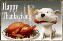 Happy Thanksgiving Dog GIF - Happy Thanksgiving Dog Celebrate GIFs
