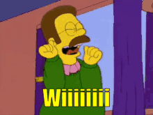 Ned Flanders Emocionado Gritando GIF - Wiiiii Que Emocion Emocionado GIFs