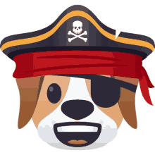 pirate dog joypixels yarr matey yo ho ho