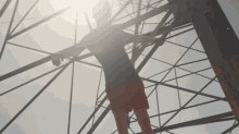 Hanging On A Pylon Carson Lueders GIF - Hanging On A Pylon Carson Lueders Holding On A Pylon GIFs