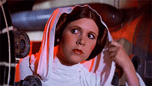 Princess Leia Star Wars GIF - Princess Leia Star Wars Peek GIFs