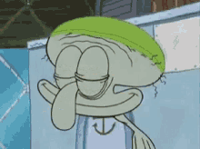 squidward spongebob squarepants dead tired exhausted stressed