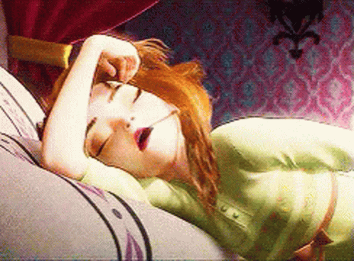 Me When I Wake Up,sleeping,Need A Sleep,Do Not Disturb,Princess Anna,frozen,gif,a...