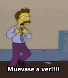 Muevase A Ver GIF - The Simpsons Panic Muevase GIFs