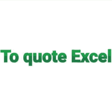 not responding to qoute excel