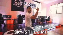 Sky Is The Limit Unlimited GIF - Sky Is The Limit Unlimited Pointing Up GIFs