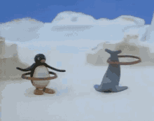 Pingu Seal GIF - Pingu Seal Hullahoop GIFs