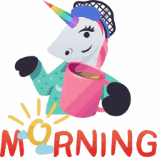 morning unicorn life joypixels good morning unicorn
