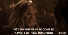 Hey Do You Want To Come To A Party With Me Tomorrow Come With Me GIF - Hey Do You Want To Come To A Party With Me Tomorrow Party With Me Come To A Party With Me Tomorrow GIFs