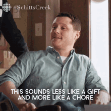 This Sound Less Like A Gift And More Like A Chore Patrick GIF - This Sound Less Like A Gift And More Like A Chore Patrick Patrick Brewer GIFs