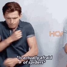 Tom Holland Scared GIF - Tom Holland Scared Afraid Of Spiders GIFs