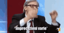 Vittorio Sgarbi Imprecazioni Arrabbiato Arrabbiata Rabbia Cattivo Ti Picchio Ti Ammazzo Uff GIF - Noia Male Malissimo GIFs