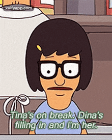 Tina'S On Break.Dina'Sfiling In And I'M Her..Gif GIF - Tina'S On Break.Dina'Sfiling In And I'M Her. Label Text GIFs